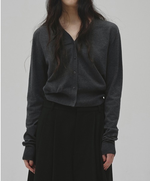 TODAYFUL(トゥデイフル)の「Cotton Cashmere Cardigan(カーディガン/ボレロ・レディース・チョコ/ブラック/チャコールグレー・FREE)」の1枚目の写真