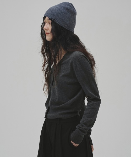 TODAYFUL(トゥデイフル)の「Cotton Cashmere Cardigan(カーディガン/ボレロ・レディース・チョコ/ブラック/チャコールグレー・FREE)」の6枚目の写真