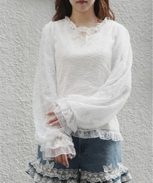 axes femme | ローズ×リボンレースPO(Tシャツ/カットソー)