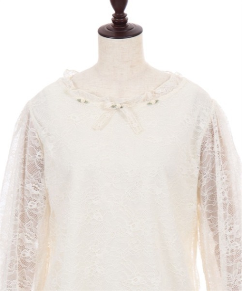 axes femme(アクシーズファム)の「ローズ×リボンレースPO(Tシャツ/カットソー・レディース・クリーム/ホワイト・FREE)」の15枚目の写真