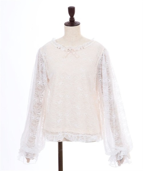 axes femme(アクシーズファム)の「ローズ×リボンレースPO(Tシャツ/カットソー・レディース・クリーム/ホワイト・FREE)」の20枚目の写真