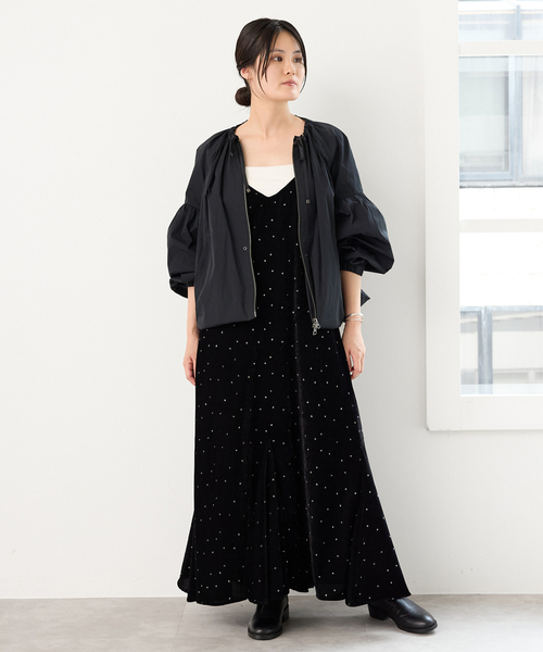 IENA(イエナ)の「MARILYN MOON/マリリンムーン 2way taffeta bz ブルゾン 4263-120(その他アウター・レディース・ブラック/キャメル・FREE)」の3枚目の写真