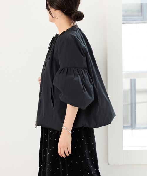 IENA(イエナ)の「MARILYN MOON/マリリンムーン 2way taffeta bz ブルゾン 4263-120(その他アウター・レディース・ブラック/キャメル・FREE)」の6枚目の写真