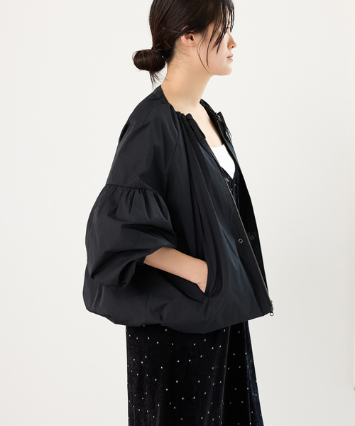 IENA(イエナ)の「MARILYN MOON/マリリンムーン 2way taffeta bz ブルゾン 4263-120(その他アウター・レディース・ブラック/キャメル・FREE)」の8枚目の写真