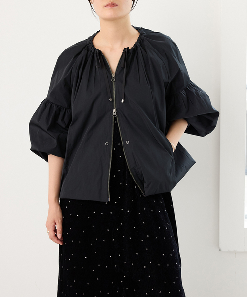 IENA(イエナ)の「MARILYN MOON/マリリンムーン 2way taffeta bz ブルゾン 4263-120(その他アウター・レディース・ブラック/キャメル・FREE)」の9枚目の写真
