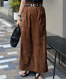 Ameri（アメリ）の「SEQUIN EMBROIDERY SATIN SKIRT（スカート）」