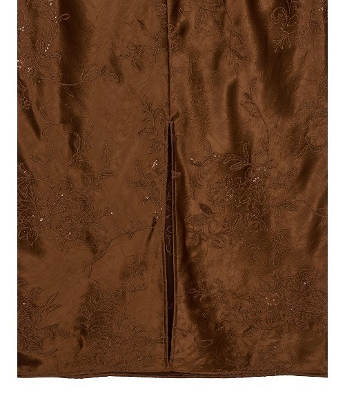 Ameri(アメリ)の「SEQUIN EMBROIDERY SATIN SKIRT(スカート・レディース・ブラウン/アイボリー/ブラック・MEDIUM/SMALL)」の8枚目の写真