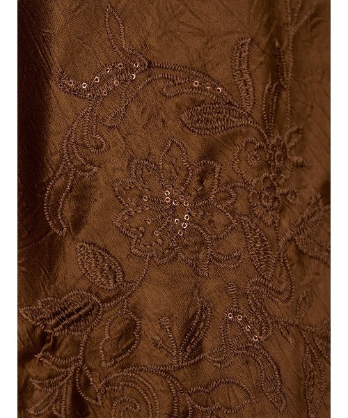 Ameri(アメリ)の「SEQUIN EMBROIDERY SATIN SKIRT(スカート・レディース・ブラウン/アイボリー/ブラック・MEDIUM/SMALL)」の9枚目の写真