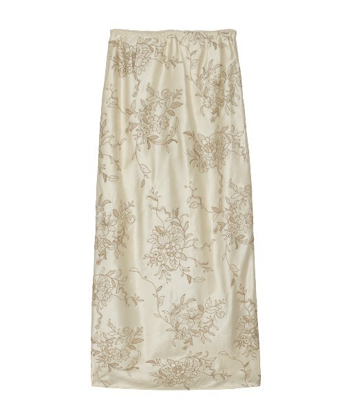 Ameri(アメリ)の「SEQUIN EMBROIDERY SATIN SKIRT(スカート・レディース・ブラウン/アイボリー/ブラック・MEDIUM/SMALL)」の13枚目の写真