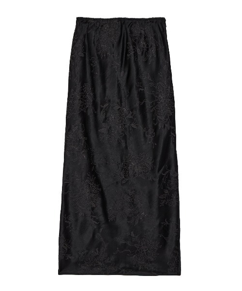 Ameri(アメリ)の「SEQUIN EMBROIDERY SATIN SKIRT(スカート・レディース・ブラウン/アイボリー/ブラック・MEDIUM/SMALL)」の14枚目の写真