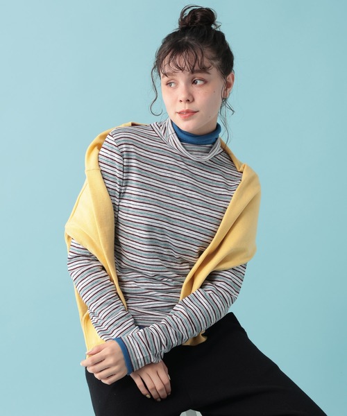 GEORGE'S(ジョージズ)の「【MULTI PALETTE】タートルインナー(Tシャツ/カットソー・レディース・レッド/グレー系その他/ピンク/ブラック/ミント/オフホワイト/オレンジ/ブルー/イエロー/グレー/ブラウン・FREE)」の4枚目の写真