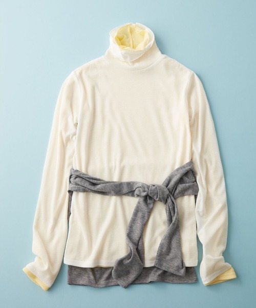 GEORGE'S(ジョージズ)の「【MULTI PALETTE】タートルインナー(Tシャツ/カットソー・レディース・レッド/グレー系その他/ピンク/ブラック/ミント/オフホワイト/オレンジ/ブルー/イエロー/グレー/ブラウン・FREE)」の1枚目の写真