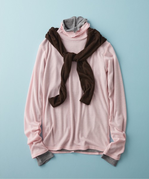 GEORGE'S(ジョージズ)の「【MULTI PALETTE】タートルインナー(Tシャツ/カットソー・レディース・レッド/グレー系その他/ピンク/ブラック/ミント/オフホワイト/オレンジ/ブルー/イエロー/グレー/ブラウン・FREE)」の9枚目の写真