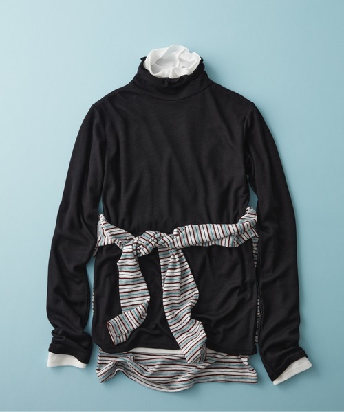 GEORGE'S(ジョージズ)の「【MULTI PALETTE】タートルインナー(Tシャツ/カットソー・レディース・レッド/グレー系その他/ピンク/ブラック/ミント/オフホワイト/オレンジ/ブルー/イエロー/グレー/ブラウン・FREE)」の2枚目の写真
