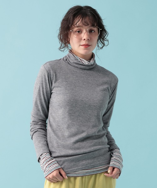 GEORGE'S(ジョージズ)の「【MULTI PALETTE】タートルインナー(Tシャツ/カットソー・レディース・レッド/グレー系その他/ピンク/ブラック/ミント/オフホワイト/オレンジ/ブルー/イエロー/グレー/ブラウン・FREE)」の15枚目の写真