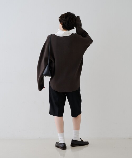 Rouge vif(ルージュヴィフ)の「レイヤード風シャツドッキングニットプルオーバー(ニット/セーター・レディース・チャコールグレー/ベージュ・フリー)」の18枚目の写真