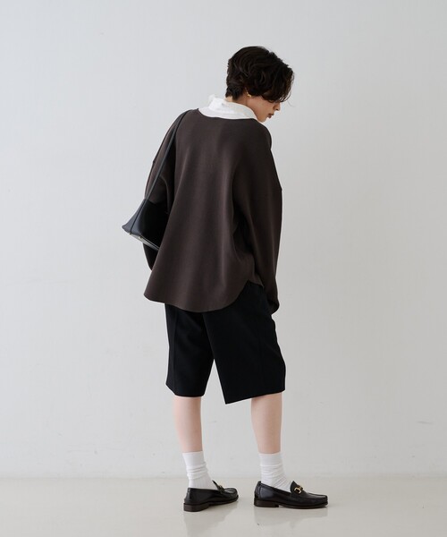 Rouge vif(ルージュヴィフ)の「レイヤード風シャツドッキングニットプルオーバー(ニット/セーター・レディース・チャコールグレー/ベージュ・フリー)」の19枚目の写真