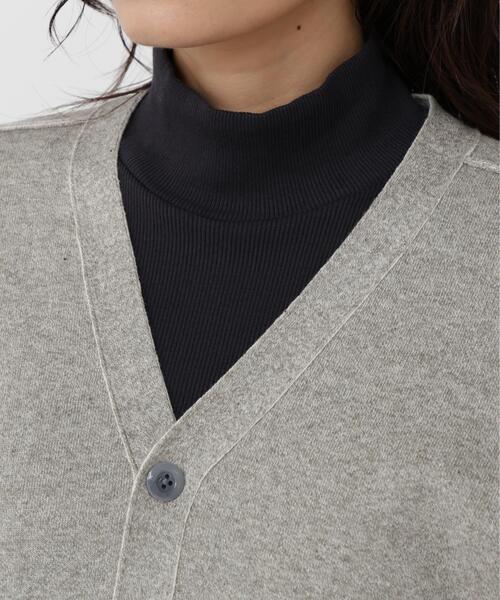 human woman(ヒューマンウーマン)の「◆UNDYEDコラボダブルフェイスニットソーカーディガン(Tシャツ/カットソー・レディース・グレー/ベージュ・MEDIUM)」の9枚目の写真
