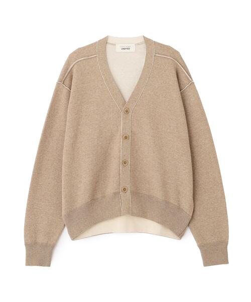 human woman(ヒューマンウーマン)の「◆UNDYEDコラボダブルフェイスニットソーカーディガン(Tシャツ/カットソー・レディース・グレー/ベージュ・MEDIUM)」の13枚目の写真