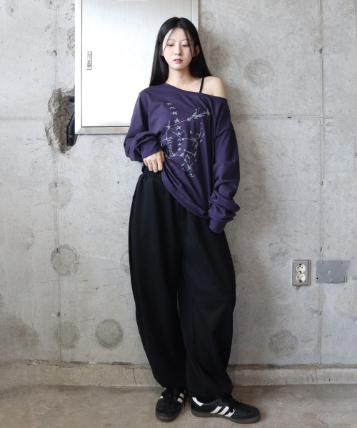 DEFYCLUBROBBERS(ディファイクラブロバース)の「BLEACH ボートネック ワンショルダー ロングスリーブ パープル(Tシャツ/カットソー・レディース・その他・FREE)」の3枚目の写真