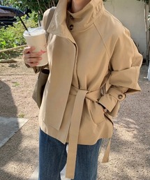 YUGA_YGMC　　Korean-style  Short trench coat