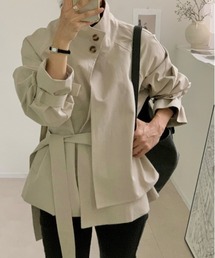 YUGA_YGMC　　Korean-style  Short trench coat