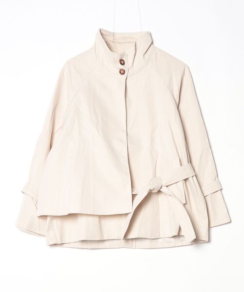 YUGA（ユーガ）の「YUGA_YGMC　　Korean-style  Short trench coat（トレンチコート・レディース・オフホワイト/ベージュ・FREE）」の6枚目の写真