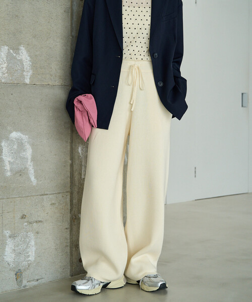 FREAK'S STORE(フリークスストア)の「限定展開 裏起毛 ニット イージー パンツ(その他パンツ・レディース・ナチュラル/ベージュ/ブラウン/ブラック/グリーン/ネイビー・MEDIUM/SMALL)」の1枚目の写真