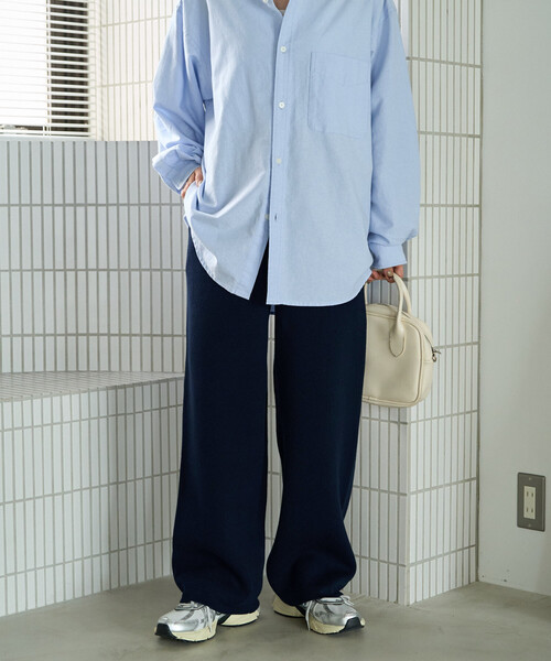 FREAK'S STORE(フリークスストア)の「限定展開 裏起毛 ニット イージー パンツ(その他パンツ・レディース・ナチュラル/ベージュ/ブラウン/ブラック/グリーン/ネイビー・MEDIUM/SMALL)」の6枚目の写真