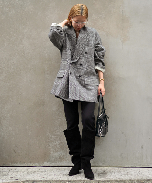 AP STUDIO(エーピーストゥディオ)の「【ELENA IACHI /エレナ イアチ】SUEDE LONG BOOTS(ブーツ・レディース・ブラック/ベージュ・38/39/36/37)」の3枚目の写真
