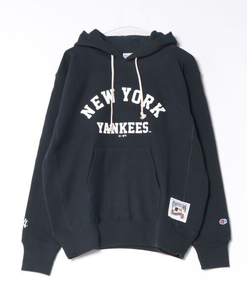 Champion(チャンピオン)の「【MLB×Champion】HOODIE VINTAGE(パーカー・メンズ・ネイビー/グレー・S/M/L/XL)」の2枚目の写真