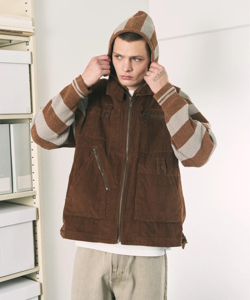 PHINGERIN(フィンガリン)の「【PHINGERIN】DOUBLE CORD JACKET(ブルゾン・メンズ・チャコールグレー/ライトグレー/ブラウン・M/L)」の12枚目の写真
