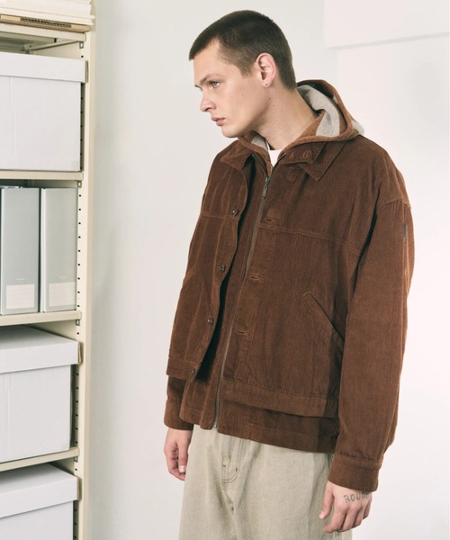 PHINGERIN(フィンガリン)の「【PHINGERIN】DOUBLE CORD JACKET(ブルゾン・メンズ・チャコールグレー/ライトグレー/ブラウン・M/L)」の10枚目の写真