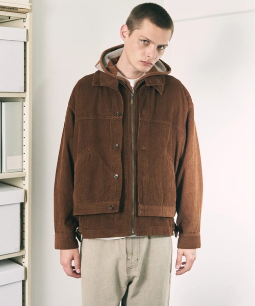 PHINGERIN(フィンガリン)の「【PHINGERIN】DOUBLE CORD JACKET(ブルゾン・メンズ・チャコールグレー/ライトグレー/ブラウン・M/L)」の9枚目の写真