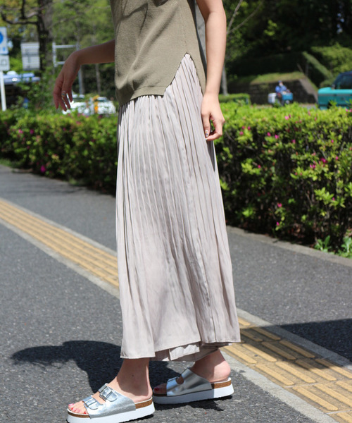 FREE'S MART（フリーズマート）の「消しプリーツワイドパンツ（その他パンツ・レディース・ベージュ/ブルー/ホワイト・FREE）」の6枚目の写真