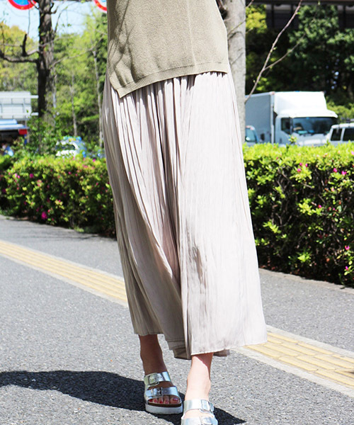 FREE'S MART（フリーズマート）の「消しプリーツワイドパンツ（その他パンツ・レディース・ベージュ/ブルー/ホワイト・FREE）」の7枚目の写真