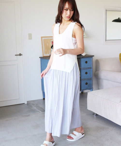 FREE'S MART（フリーズマート）の「消しプリーツワイドパンツ（その他パンツ・レディース・ベージュ/ブルー/ホワイト・FREE）」の14枚目の写真