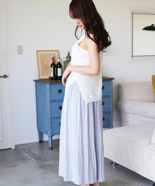 FREE'S MART（フリーズマート）の「消しプリーツワイドパンツ（その他パンツ・レディース・ベージュ/ブルー/ホワイト・FREE）」の15枚目の写真