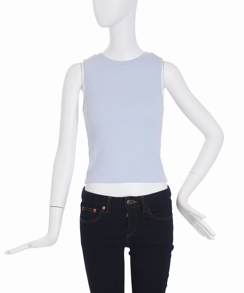 EMODA（エモダ）の「テレコフィットタンクトップ（タンクトップ・レディース・ブラック/ホワイト/ピンク・MEDIUM/SMALL）」の4枚目の写真