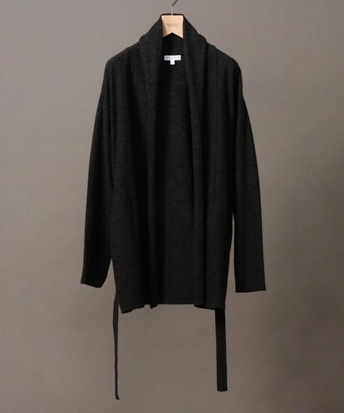 BEAUTY&YOUTH UNITED ARROWS（ビューティーアンドユースユナイテッドアローズ）の「BY ∴ エアフロート ラップ カーディガン -MADE IN JAPAN-◆（カーディガン/ボレロ・メンズ・ダークグレー/ブラウン/ネイビー・SMALL/MEDIUM/LARGE/X-LARGE）」の11枚目の写真