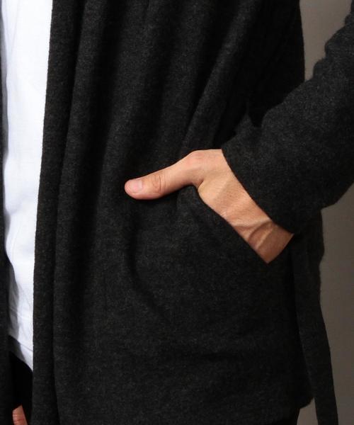 BEAUTY&YOUTH UNITED ARROWS（ビューティーアンドユースユナイテッドアローズ）の「BY ∴ エアフロート ラップ カーディガン -MADE IN JAPAN-◆（カーディガン/ボレロ・メンズ・ダークグレー/ブラウン/ネイビー・SMALL/MEDIUM/LARGE/X-LARGE）」の13枚目の写真