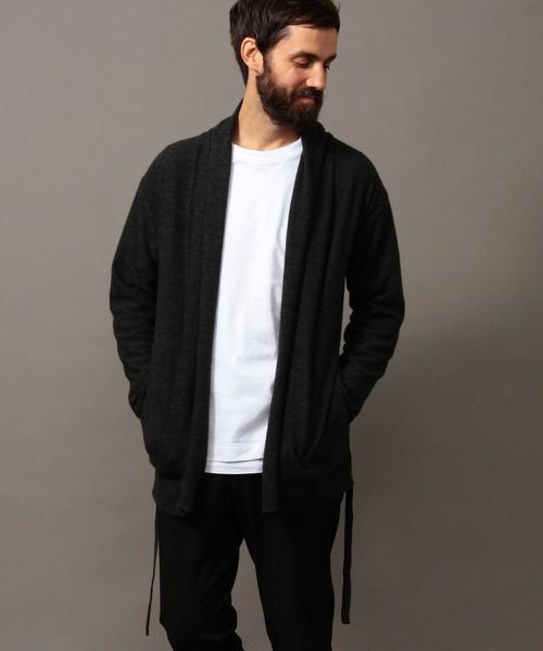 BEAUTY&YOUTH UNITED ARROWS（ビューティーアンドユースユナイテッドアローズ）の「BY ∴ エアフロート ラップ カーディガン -MADE IN JAPAN-◆（カーディガン/ボレロ・メンズ・ダークグレー/ブラウン/ネイビー・SMALL/MEDIUM/LARGE/X-LARGE）」の6枚目の写真