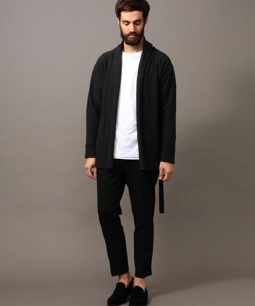 BEAUTY&YOUTH UNITED ARROWS（ビューティーアンドユースユナイテッドアローズ）の「BY ∴ エアフロート ラップ カーディガン -MADE IN JAPAN-◆（カーディガン/ボレロ・メンズ・ダークグレー/ブラウン/ネイビー・SMALL/MEDIUM/LARGE/X-LARGE）」の7枚目の写真