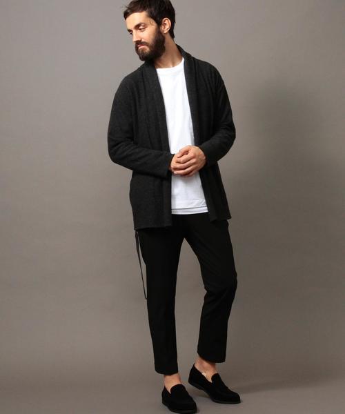 BEAUTY&YOUTH UNITED ARROWS（ビューティーアンドユースユナイテッドアローズ）の「BY ∴ エアフロート ラップ カーディガン -MADE IN JAPAN-◆（カーディガン/ボレロ・メンズ・ダークグレー/ブラウン/ネイビー・SMALL/MEDIUM/LARGE/X-LARGE）」の8枚目の写真