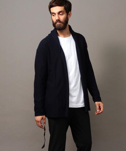 BEAUTY&YOUTH UNITED ARROWS（ビューティーアンドユースユナイテッドアローズ）の「BY ∴ エアフロート ラップ カーディガン -MADE IN JAPAN-◆（カーディガン/ボレロ・メンズ・ダークグレー/ブラウン/ネイビー・SMALL/MEDIUM/LARGE/X-LARGE）」の21枚目の写真