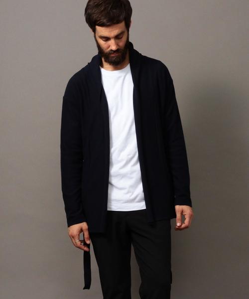 BEAUTY&YOUTH UNITED ARROWS（ビューティーアンドユースユナイテッドアローズ）の「BY ∴ エアフロート ラップ カーディガン -MADE IN JAPAN-◆（カーディガン/ボレロ・メンズ・ダークグレー/ブラウン/ネイビー・SMALL/MEDIUM/LARGE/X-LARGE）」の22枚目の写真