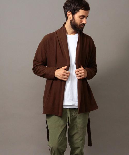 BEAUTY&YOUTH UNITED ARROWS（ビューティーアンドユースユナイテッドアローズ）の「BY ∴ エアフロート ラップ カーディガン -MADE IN JAPAN-◆（カーディガン/ボレロ・メンズ・ダークグレー/ブラウン/ネイビー・SMALL/MEDIUM/LARGE/X-LARGE）」の16枚目の写真
