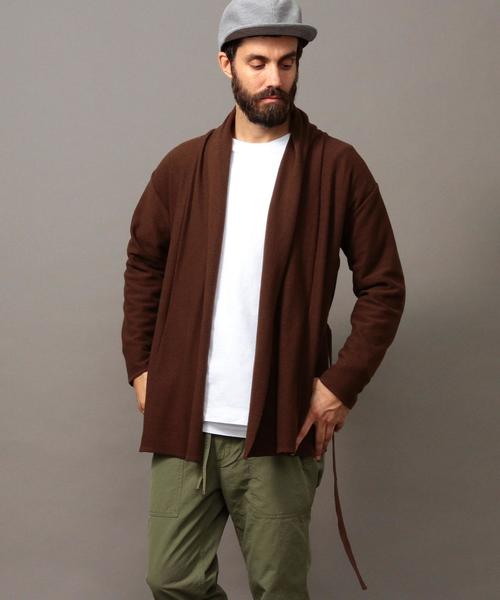 BEAUTY&YOUTH UNITED ARROWS（ビューティーアンドユースユナイテッドアローズ）の「BY ∴ エアフロート ラップ カーディガン -MADE IN JAPAN-◆（カーディガン/ボレロ・メンズ・ダークグレー/ブラウン/ネイビー・SMALL/MEDIUM/LARGE/X-LARGE）」の17枚目の写真