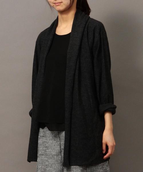 BEAUTY&YOUTH UNITED ARROWS（ビューティーアンドユースユナイテッドアローズ）の「BY ∴ エアフロート ラップ カーディガン -MADE IN JAPAN-◆（カーディガン/ボレロ・メンズ・ダークグレー/ブラウン/ネイビー・SMALL/MEDIUM/LARGE/X-LARGE）」の9枚目の写真