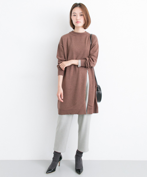 URBAN RESEARCH（アーバンリサーチ）の「 UR 起毛ウエストゴムテーパードパンツ（その他パンツ・レディース・ブラウン系その他/ライトグレー/チェック・38/36）」の6枚目の写真